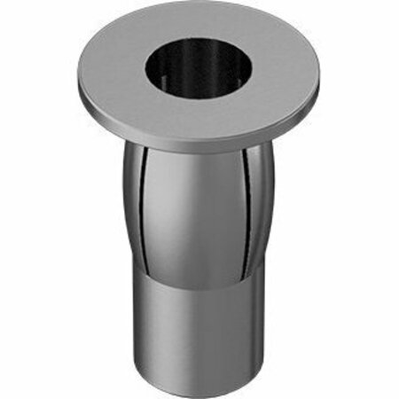 BSC PREFERRED Zinc Yellow Plated Rivet Nut for Plastics M8 x 1.25mm Thread for .5 - 7.1mm Material Thick, 5PK 97217A461